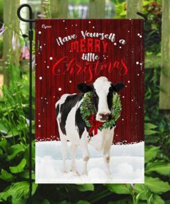 merry christmas cattle flag 3837