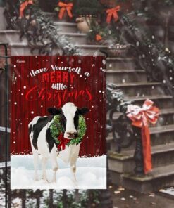 merry christmas cattle flag 4354