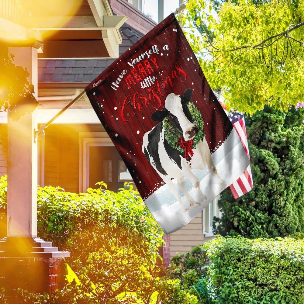 Merry Christmas Cattle Flag
