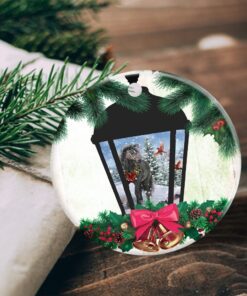merry christmas ceramic ornament black horse tty363o 1155