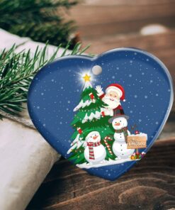 merry christmas ceramic ornament santa snowman christmas tree tqn603o 3527