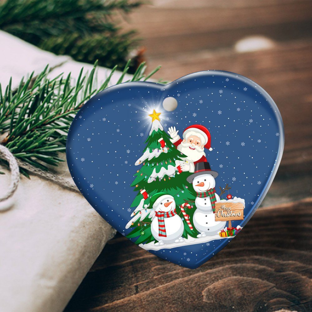 Merry Christmas Ceramic Ornament Santa Snowman Christmas Tree TQN603O - Image 5