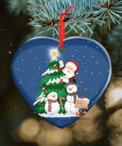 merry christmas ceramic ornament santa snowman christmas tree tqn603o 4334
