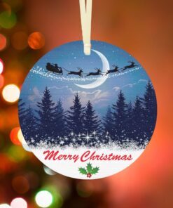 Merry Christmas Ceramic Ornament TQN694O