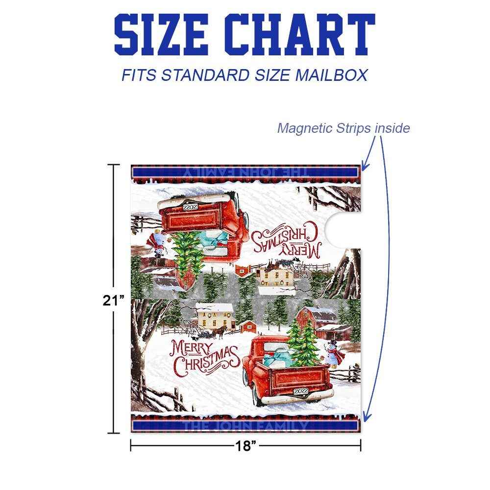 Merry Christmas Family Mailbox Cover Magnetic Custom Family Gift PS1310MBCT - Image 2