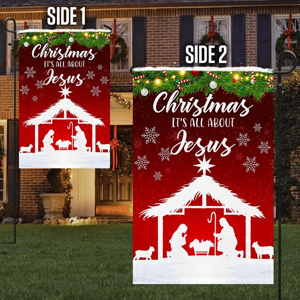 Merry Christmas Flag, Christmas It's all about Jesus, Nativity Of Jesus QNN653F - Image 6
