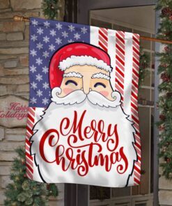 merry christmas flag funny santa lnt614f 7643
