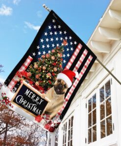 merry christmas french bulldog flag 1433