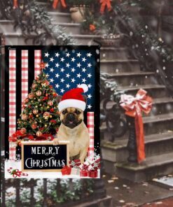 merry christmas french bulldog flag 3672