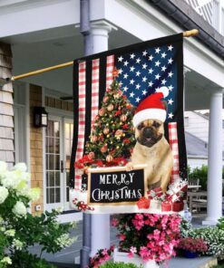 merry christmas french bulldog flag 6228