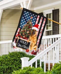 merry christmas german shepherd flag 2115