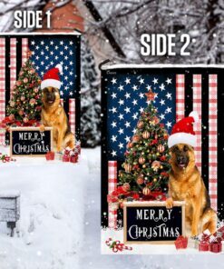 merry christmas german shepherd flag 5849