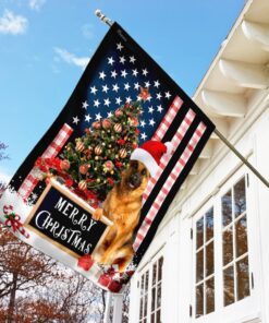 merry christmas german shepherd flag 5996