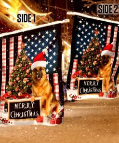 merry christmas german shepherd flag 6175