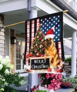 merry christmas german shepherd flag 8821