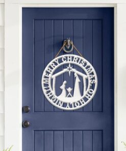 Merry Christmas Jesus Wooden Door Hanger MBH217WD