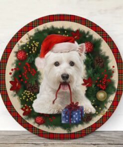 merry christmas maltese wooden door sign trl1456wdv11 5352