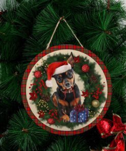 merry christmas miniature pinscher wooden door sign trl1456wdv15 2158