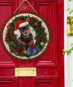 merry christmas miniature pinscher wooden door sign trl1456wdv15 3849
