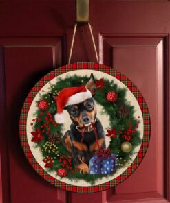 merry christmas miniature pinscher wooden door sign trl1456wdv15 4139