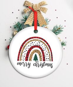 merry christmas rainbow ceramic ornament tqn565o 1077
