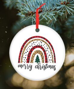 merry christmas rainbow ceramic ornament tqn565o 2322