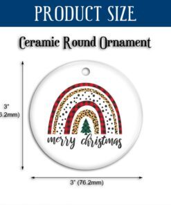 merry christmas rainbow ceramic ornament tqn565o 2461