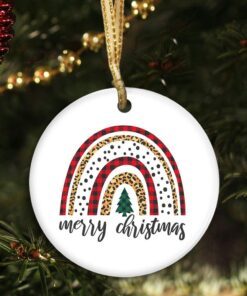 merry christmas rainbow ceramic ornament tqn565o 2981
