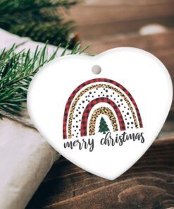 merry christmas rainbow ceramic ornament tqn565o 4018