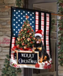 merry christmas rottweiler flag trn468fv20 2615