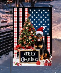 merry christmas rottweiler flag trn468fv20 2673