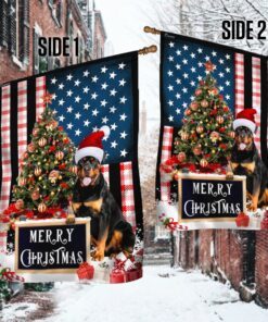 merry christmas rottweiler flag trn468fv20 6004