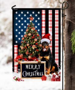 merry christmas rottweiler flag trn468fv20 6653