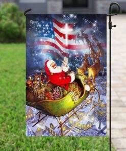merry christmas santa claus american flag ds05f 2362