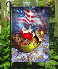merry christmas santa claus american flag ds05f 2511