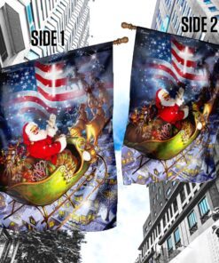 merry christmas santa claus american flag ds05f 2597