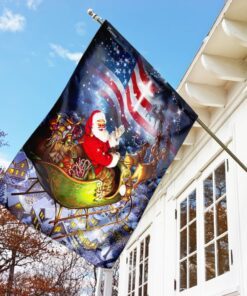 merry christmas santa claus american flag ds05f 3830