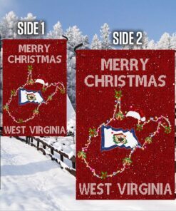 merry christmas us state west virginia flag trl513fv1 2404