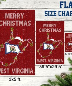 merry christmas us state west virginia flag trl513fv1 6892