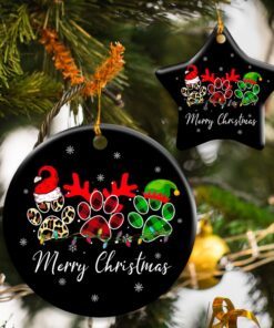 Merry Pawmas Ceramic Ornament