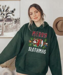 merry slothmas christmas sloth sweatshirt mln751sw 7220