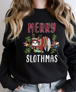 Merry Slothmas Christmas Sloth Sweatshirt MLN751SW