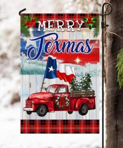 merry texmas red truck flag dbd3067f 8200