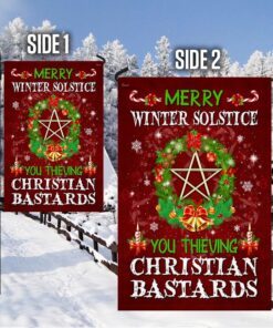 merry winter solstice you thieving christian bastards christmas flag bnn570f 8378