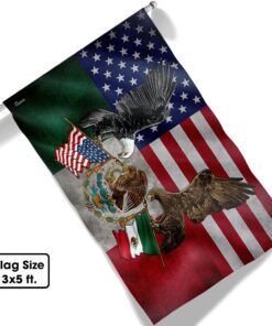 mexico. mexican american eagle flag tpt218fv1 1814