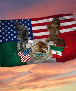 Mexico. Mexican American Grommet Flag TPT218GF