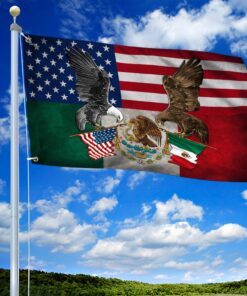 mexico. mexican american grommet flag tpt218gf 7057