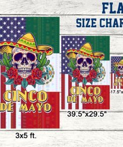mexico flag cinco de mayo mexican skull bnn103f 1878