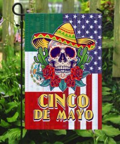 mexico flag cinco de mayo mexican skull bnn103f 2856