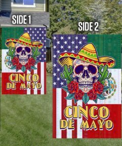 mexico flag cinco de mayo mexican skull bnn103f 4734